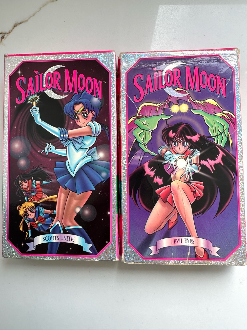 Vintage Sailor Moon VHS Lot Scouts Unite Evil Eyes DiC Toon-Time 1990s Anime